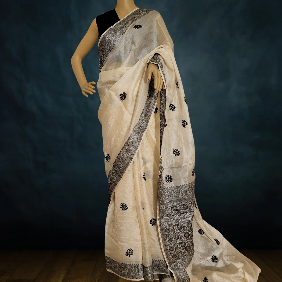 Buy online Off White Chikankari Saree from ethnic wear for Women by Ada for  ₹2970 at 7% off | 2024 Limeroad.com