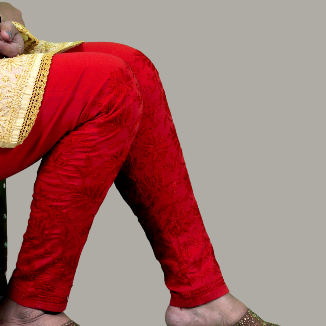 Asar Cotton Chikankari Pants – Chowkhat Lifestyle